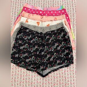 Bundle of 6 PINK Colorful Printed Shorts. Size Large